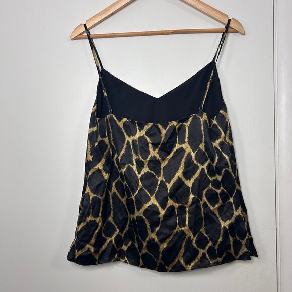 L'Agence Silk Top Jane Cami Blouse Sienna Safari Giraffe Animal Print Size Small - Picture 4 of 6